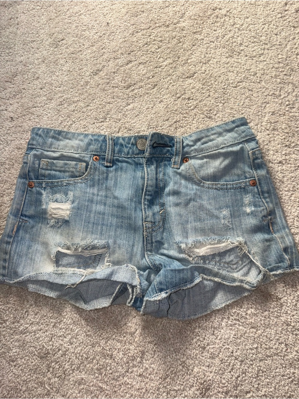 Distressed Light Blue Aeropostale Denim Women’s Shorts